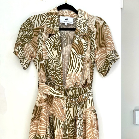 Indio Dress in Palm Print- The Bright Side - Picture 3 of 4